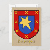 Dominguez Ancestral Heraldic Shield Briefkaart (Voorkant / Achterkant)