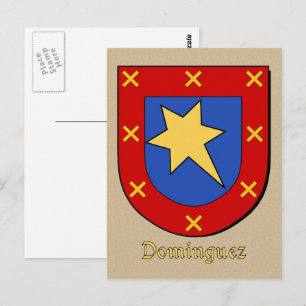 Dominguez Ancestral Heraldic Shield Briefkaart