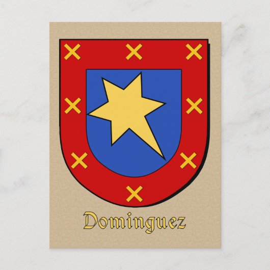 Dominguez Ancestral Heraldic Shield Briefkaart (Voorkant)