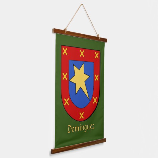 Dominguez Ancestral Heraldic Shield Hangend Wandkleed (Gebogen)