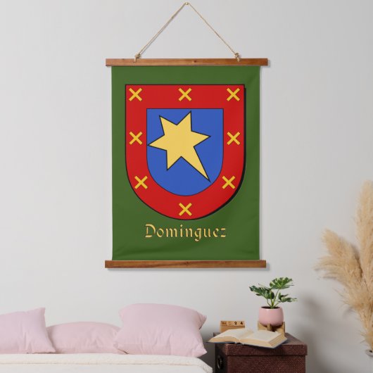 Dominguez Ancestral Heraldic Shield Hangend Wandkleed (Slaapkamer)