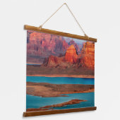 Dominguez Butte & Lake Powell, Utah Hangend Wandkleed (Gebogen)