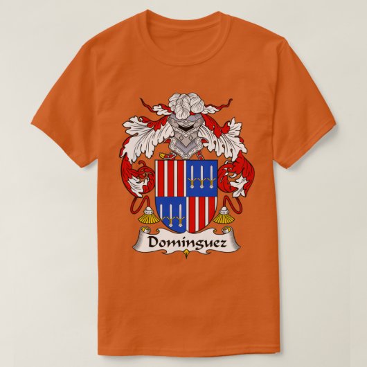 Dominguez Coat of Arms Family Crest T-shirt (Design voorkant)