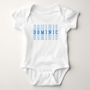 Dominic Blue Gepersonaliseerde herhalingsnaam Romper
