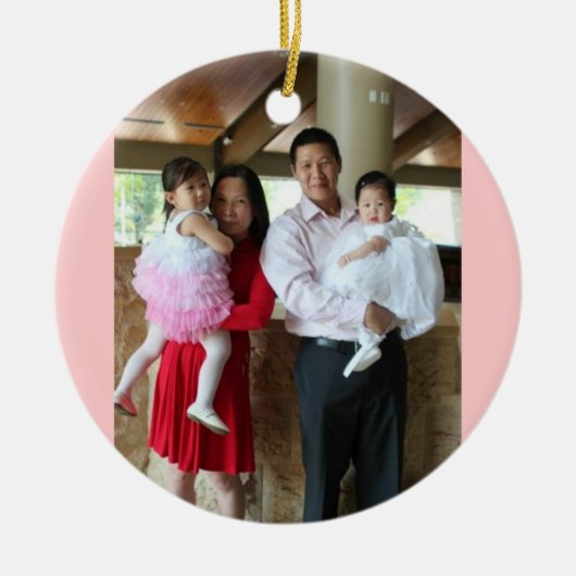 Dominic en Family Keramisch Ornament (Voorkant)