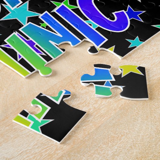 "DOMINIC" First Name, Fun "HAPPY BIRTHDAY" Legpuzzel (Zijkant)