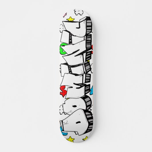 Dominic Graffiti aangepast skateboard (Voorkant)