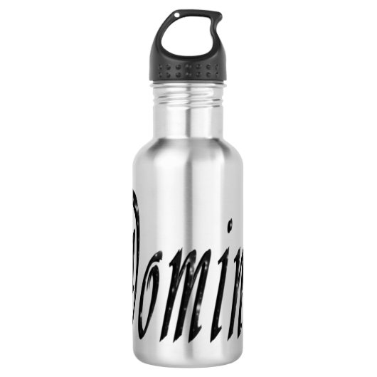 Dominic, naam Logo, herbruikbare waterfles (Voorkant)