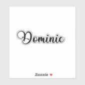 Dominic Name - Handgeschreven kalligrafie Sticker (Vel)