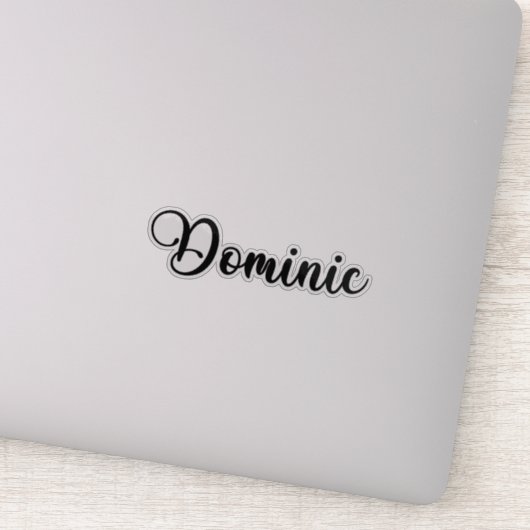 Dominic Name - Handgeschreven kalligrafie Sticker (Detail)
