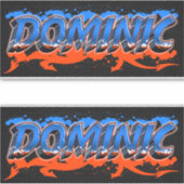 Dominic Vorname Name Graffiti Aufkleber Sticker (Voorkant)