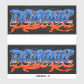 Dominic Vorname Name Graffiti Aufkleber Sticker (Vel)