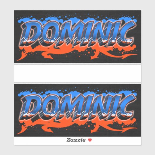 Dominic Vorname Name Graffiti Aufkleber Sticker (Vel)