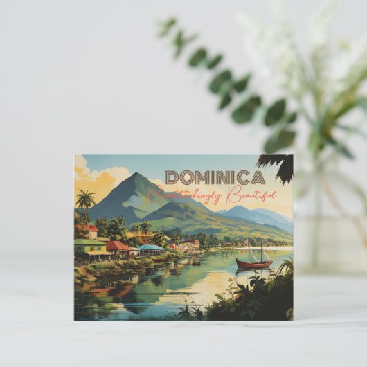 DOMINICA Adembenemend mooi BRIEFKAART (Staand voorkant)