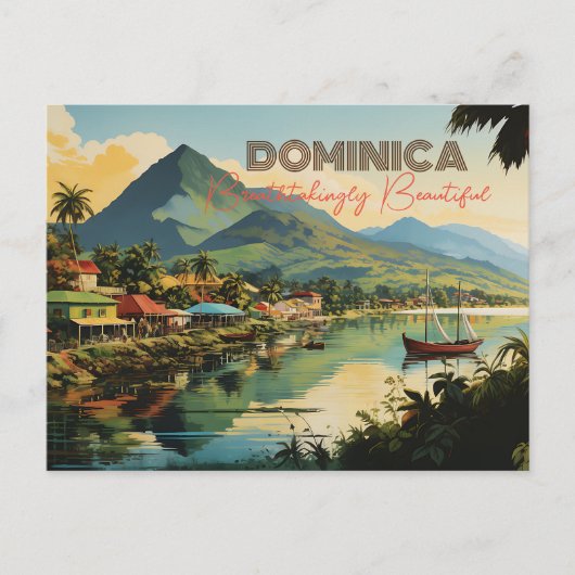 DOMINICA Adembenemend mooi BRIEFKAART (Voorkant)