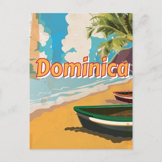 Dominica Beach-Poster Briefkaart (Voorkant)