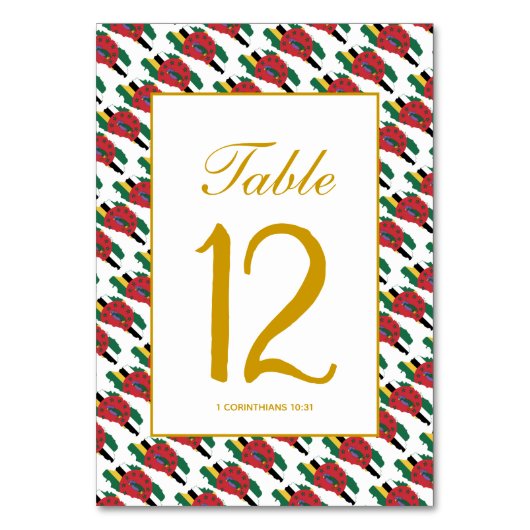 DOMINICA Bruiloftsbanket Viering Kaart (Voorkant)