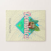 Dominica Caraïbisch Retro Vakantie  Eiland Legpuzzel (Horizontaal)