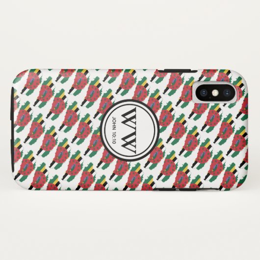 DOMINICA Christelijk Monogram Overvloedig leven Case-Mate iPhone Case (Achterkant (horizontaal))