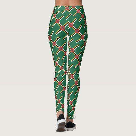 DOMINICA Christelijke Custom RUN UW EIGEN RACE Vla Leggings (Achterkant)