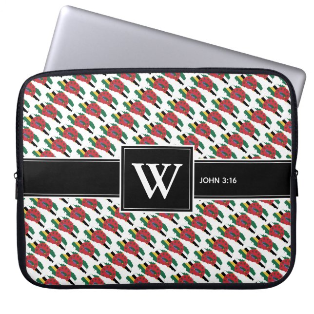 DOMINICA Christelijke scriptmonogram laptop Laptop Sleeve (Voorkant)