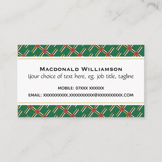 DOMINICA Custom Christelijk Johannes 3:16 Schrift Visitekaartje (Voorkant)