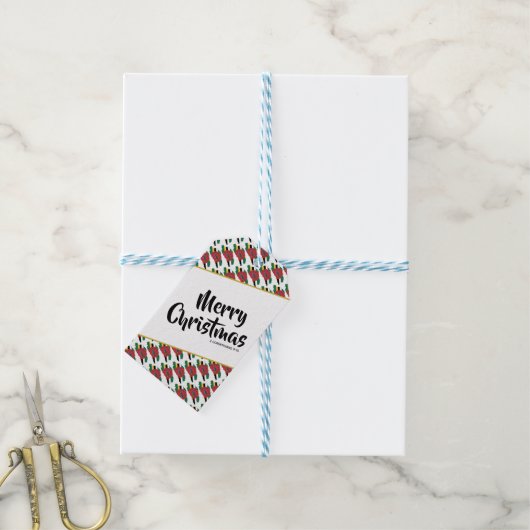 DOMINICA Custom Vrolijk Kerstmis Bijbel Schrift Cadeaulabel (Met Touw)