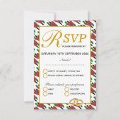 DOMINICA Custom Wedding RSVP Response Kaart (Voorkant)