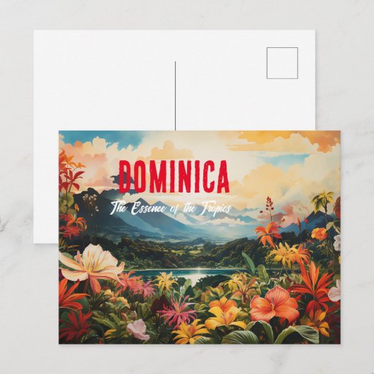 DOMINICA De essentie van de tropen Briefkaart (Voorkant / Achterkant)