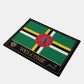 Dominica & Dominica Flag house mats/sport Welkomst Deurmat (Schuin)