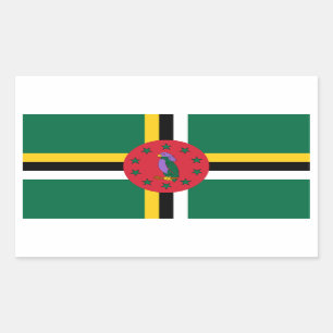 Dominica/Dominicaanse vlag Rechthoekige Sticker
