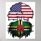 Dominica Dominican American USA Tree Roots Flag Poster (Voorkant)