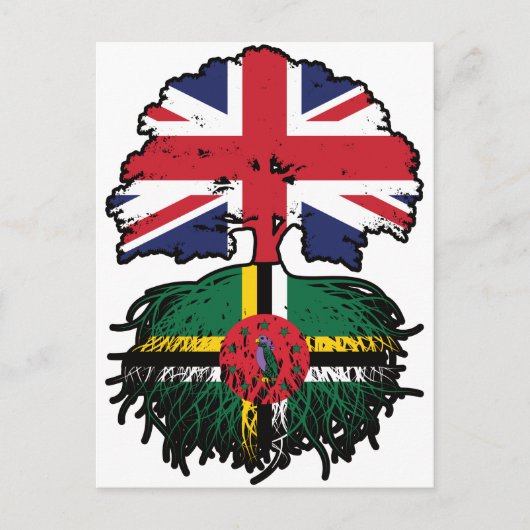 Dominica Dominican - Brits - Groot - Brittannië - Briefkaart (Voorkant)