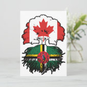 Dominica Dominican Canadian Canada Tree Roots Flag Kaart (Staand voorkant)