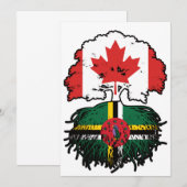 Dominica Dominican Canadian Canada Tree Roots Flag Kaart (Voorkant / Achterkant)
