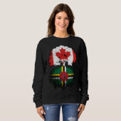 Dominica Dominican Canadian Canada Tree Roots Flag Trui (Voorkant volledig)