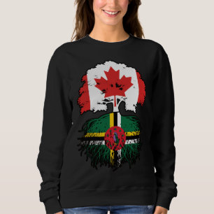 Dominica Dominican Canadian Canada Tree Roots Flag Trui