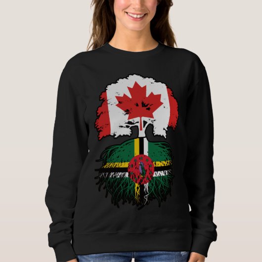 Dominica Dominican Canadian Canada Tree Roots Flag Trui (Voorkant)