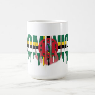 Dominica Drip-tekst Caribisch vlagontwerp Fan Koffiemok