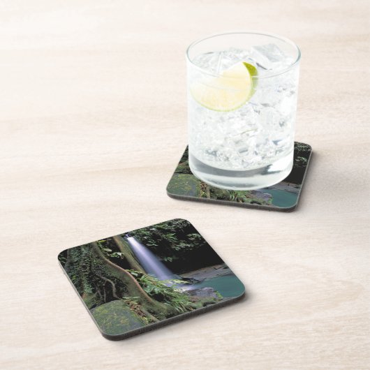 Dominica, Emerald Pool, Waterfall. Bier Onderzetter (Rechterzijde)