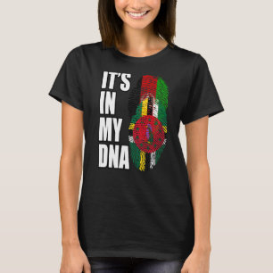 Dominica en Afghaanse mix DNA vlag erfgoed T-shirt