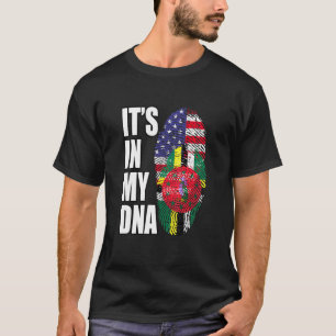 Dominica en Amerikaans DNA-schilderwerelderfgoed T-shirt
