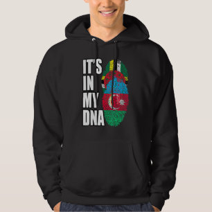 Dominica en Azerbeidzjan mix DNA vlag erfgoed Hoodie