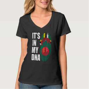 Dominica en Bangladeshi Mix DNA Vlag Erfgoed T-shirt