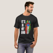 Dominica en Equatoriaal Guinee Mix DNA-vlag Herit T-shirt (Voorkant volledig)