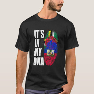 Dominica en Haïtiaanse Mix DNA-vlagwerelderfgoed T-shirt