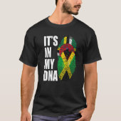 Dominica en Jamaicaanse Mix Dna-vlag T-shirt (Voorkant)