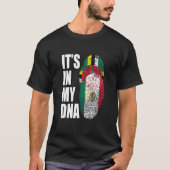 Dominica en Mexicaanse Mix DNA-vlag Erfgoed T-shirt (Voorkant)
