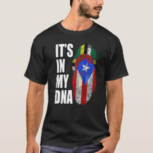 Dominica en Puerto Ricaanse mix DNA vlag erfgoed T-shirt
