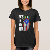 Dominica en Puerto Rican Mix DNA-vlagwerelderfgoed T-shirt (Voorkant)